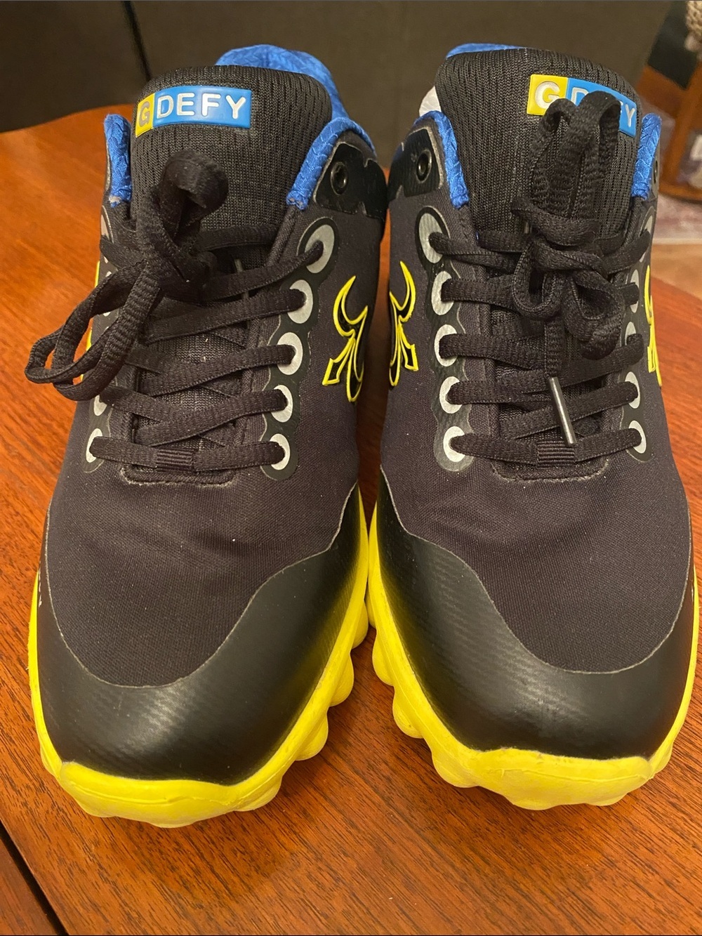 GDefy Black & Yellow Athletic Sneakers